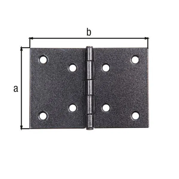 Alberts DURAVIS Scharnier breit blau verzinkt schwarzdiamant 60 x 90 x 1,25 mm