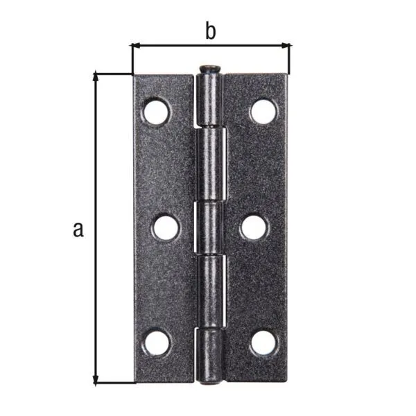 Alberts DURAVIS Scharnier schmal schwarzdiamant 80 x 40 x 1,25 mm