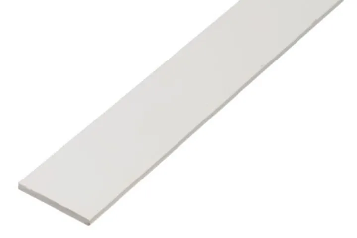 Alberts Flachstange PVC weiß 2600 x 25 x 2 mm (Inhalt: 2.6 Meter - 3.4 € / 1 Meter)