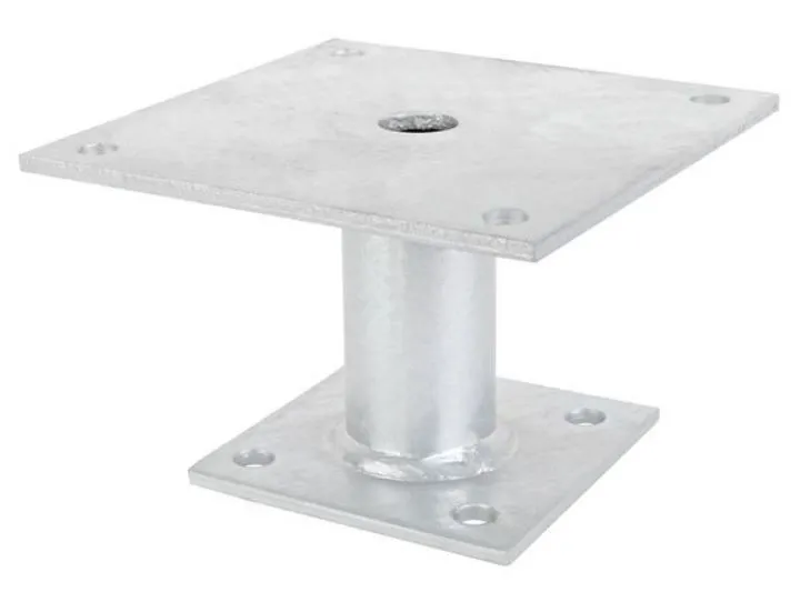 Alberts Pfostenträger feuerverzinkt 100 mm zum Aufschrauben Platte 150x150mm