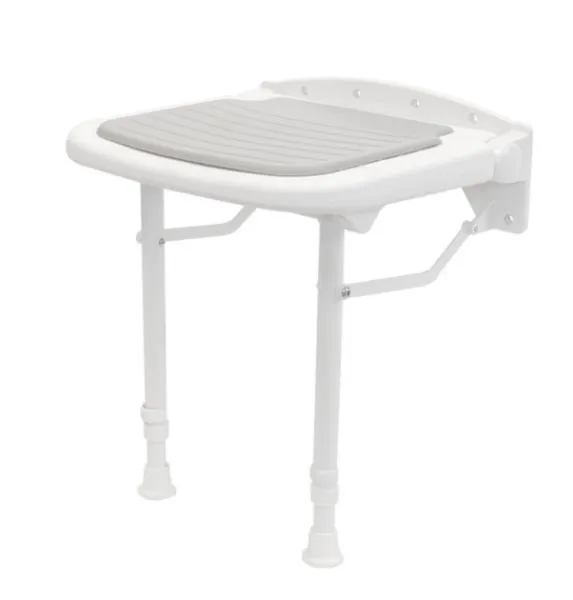 Alberts Polstersitz höhenverstellbar Kunststoff weiß Polster grau Sitzfläche 380x370