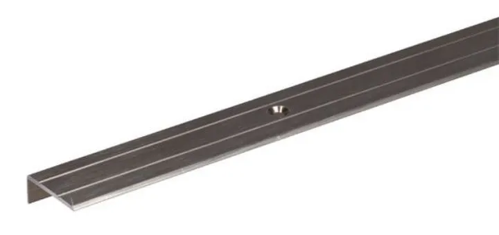 Alberts Treppenkanten Schutzprofil gebohrt Alu edelstahl elox 1000 x 24,5 x 10 x 1,5 mm