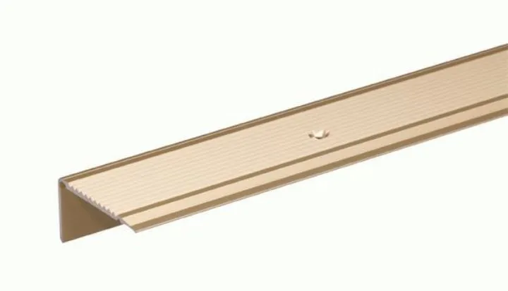 Alberts Treppenkanten Schutzprofil gebohrt Alu sand eloxiert 1000 x 43 x 23 x 1,8 mm