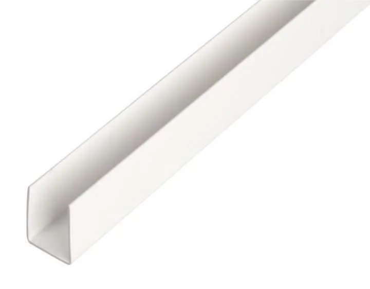 Alberts U Profil PVC weiß 2600 x 21 x 20 x 1 mm (Inhalt: 2.6 Meter - 4.56 € / 1 Meter)