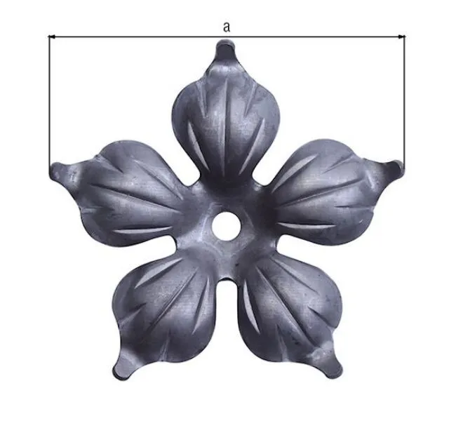 Alberts Zierelement Blatt Stahl roh Stärke 2,5mm Breite 87mm