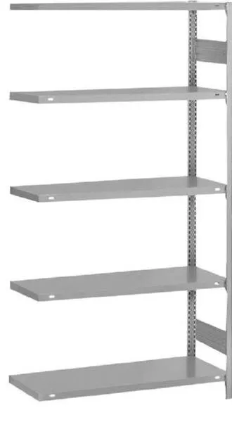 Hofe Anbauregal Edelstahl mit 5 Böden 2000 x 300 x 1000 mm