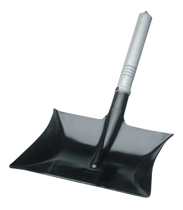 Kehrschaufel m.Holzgr.Kappe/Ring Bl.L220xB230mm Metall schwarz lack. VE: 10St.