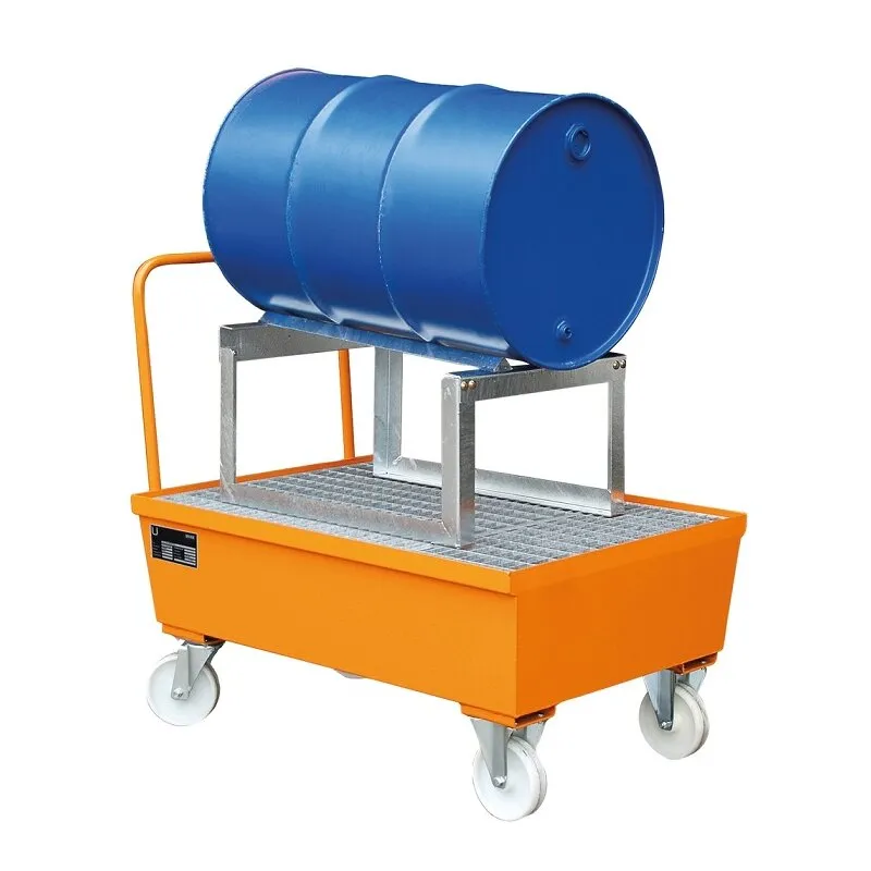 Auffangwanne Typ AST für 1 200-Liter Fass mit Fassauflage und Fahrbar