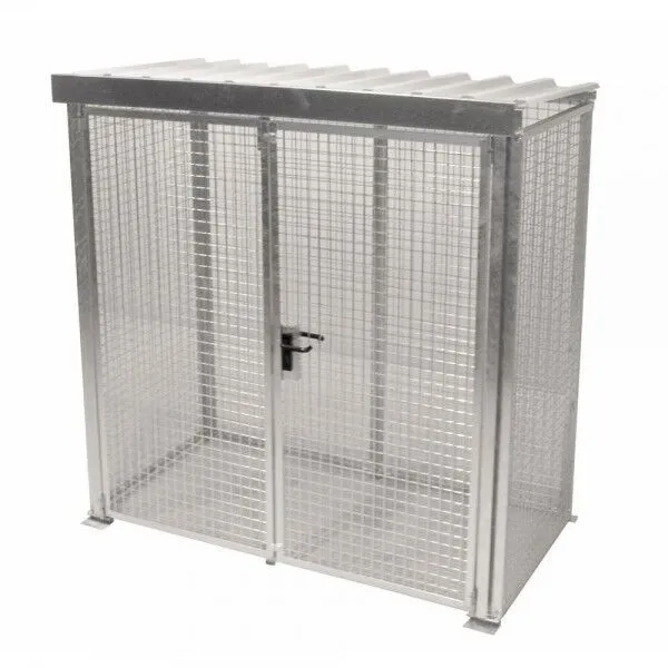 Bauer Gasflaschen Container GFC-M1/D-DF mit Dach und Doppelflügeltür für 32 Gasflaschen Ø220mm