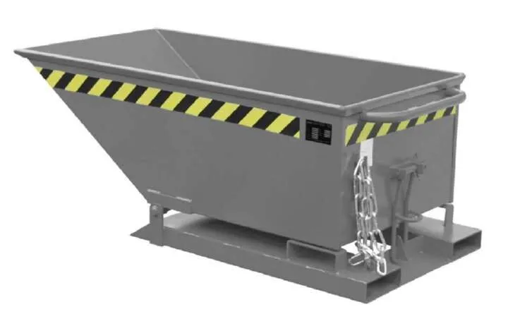 Bauer Kippmulde KN 250 mit niedriger Schüttkante lackiert mausgrau
