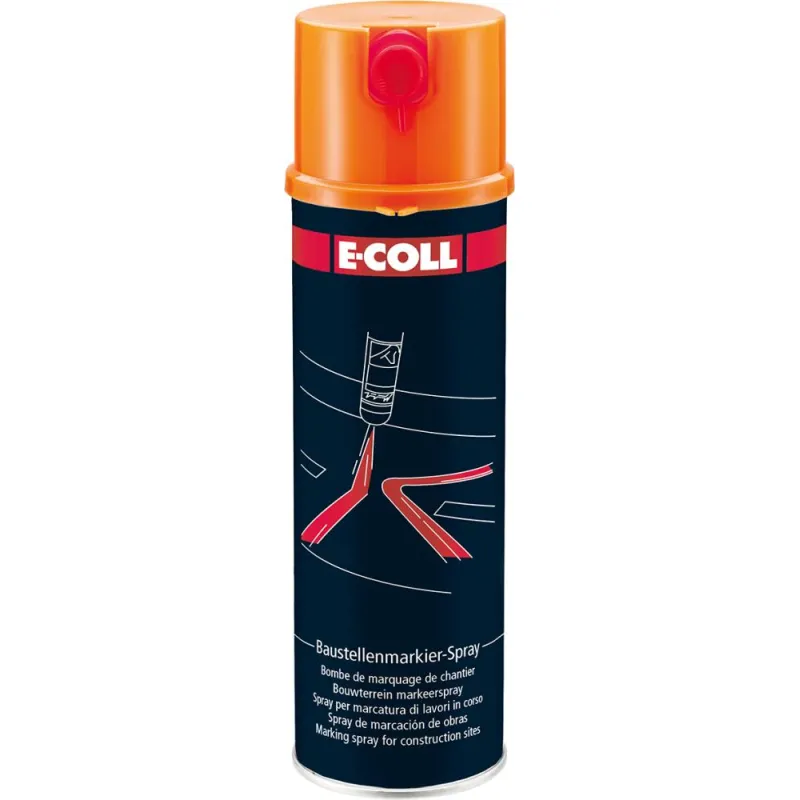 Baustellenmarkierspray 500ml E-COLL orange