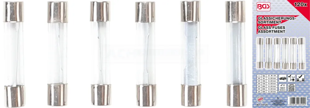BGS Glassicherungen-Sortiment | 120-tlg. – 14125