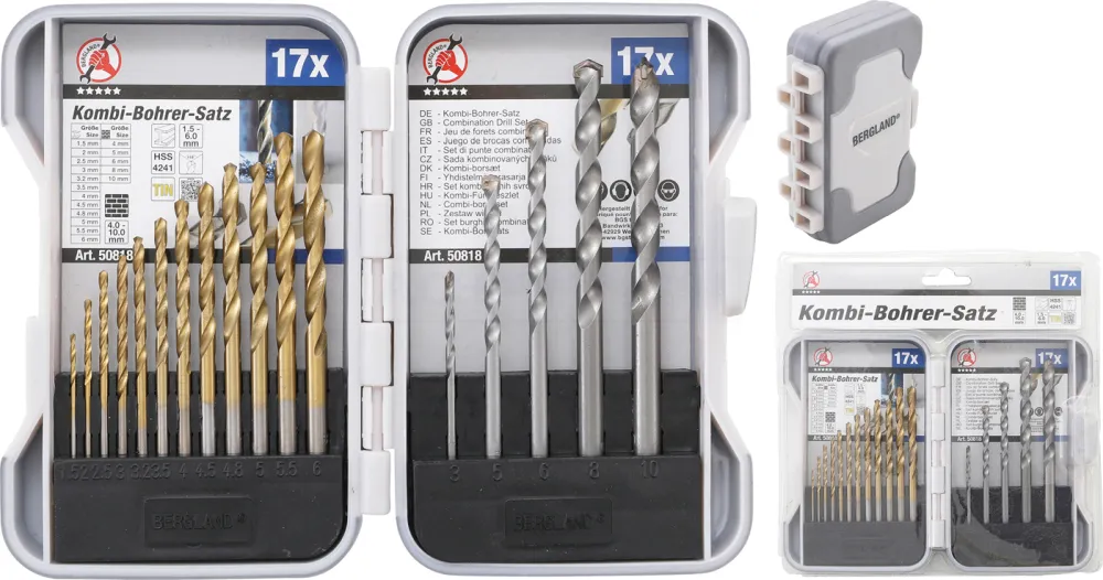 BGS DIY Kombi-Bohrer-Satz | 1,5 - 10 mm | 17-tlg. – 50818