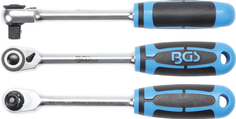 BGS Umschaltknarre | feinverzahnt | Abtrieb Außenvierkant 12,5 mm (1/2") – 612