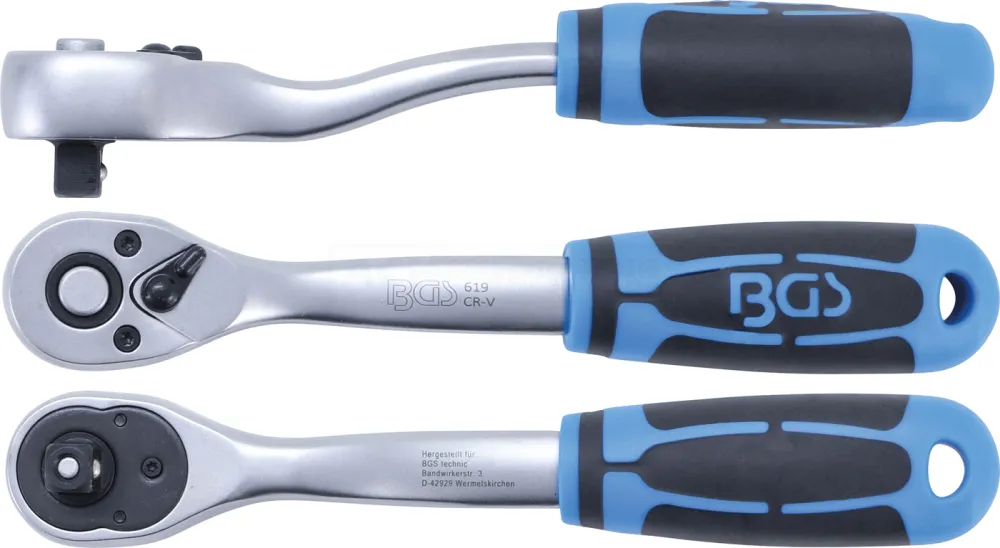 BGS Umschaltknarre | feinverzahnt | Abtrieb Außenvierkant 10 mm (3/8") – 619