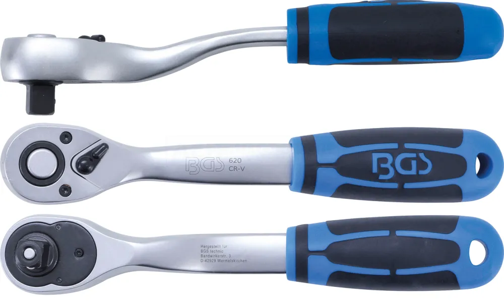 BGS Umschaltknarre | feinverzahnt | Abtrieb Außenvierkant 12,5 mm (1/2") – 620