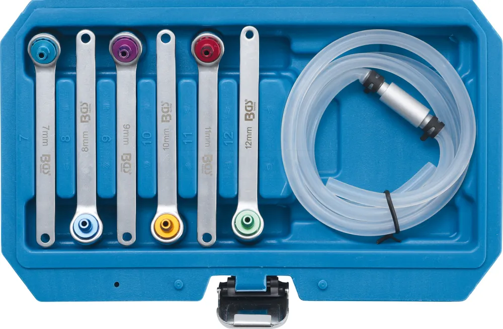 BGS Bremsen-Entlüfterschlüssel-Satz | 7 - 8 - 9 - 10 - 11 - 12 mm | 7-tlg. – 66516