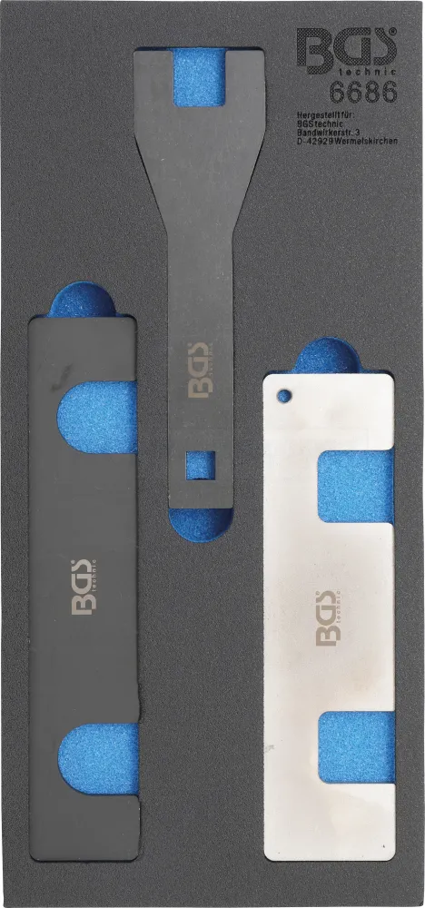 BGS Werkstattwageneinlage 1/3: Motor-Einstellwerkzeug-Satz | für Opel 1.0, 1.4 L Benzinmotoren – 6686