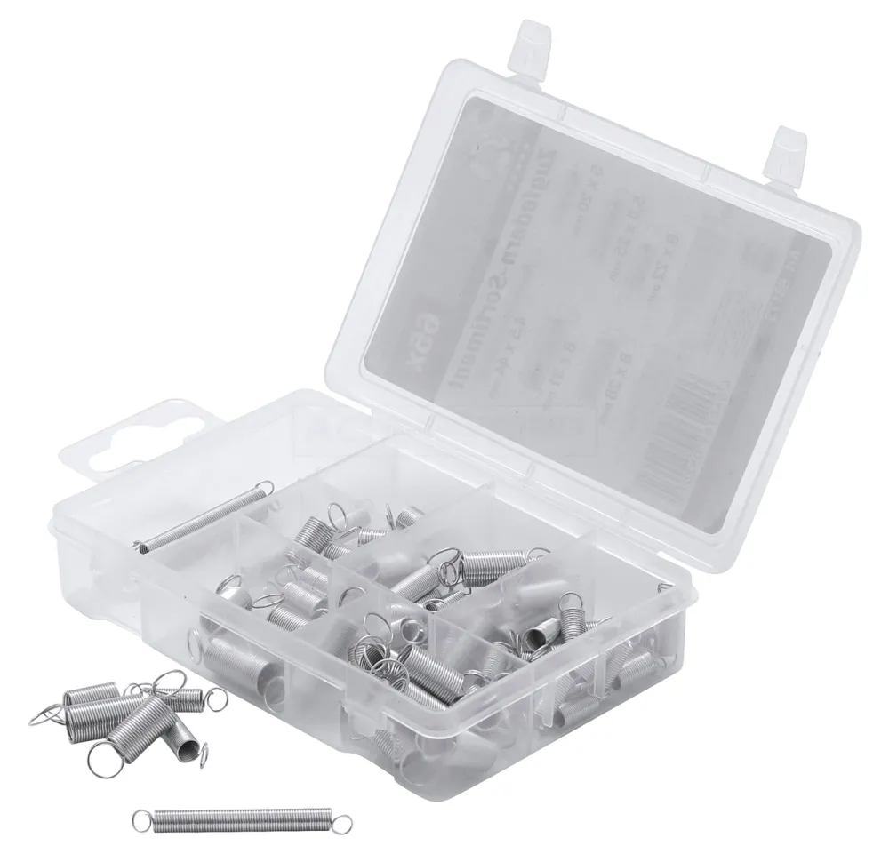 BGS DIY Federn-Sortiment | Zugfedern | 65-tlg. – 88173