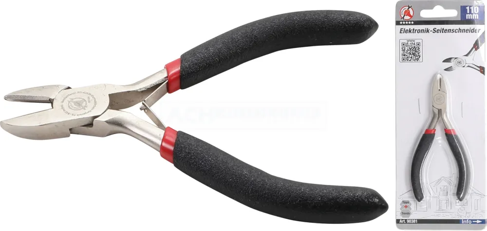 BGS DIY Elektronik-Seitenschneider | mit Feder | 110 mm – 90381