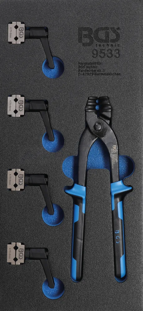 BGS Rohrbiegegerät- und Bremsleitungsklemmen-Satz | 4,75 + 6 mm – 9533