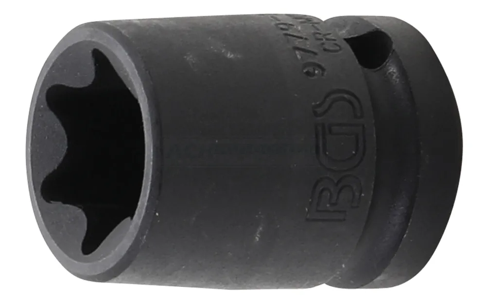 BGS Kraft-Steckschlüssel-Einsatz E-Profil | Antrieb Innenvierkant 12,5 mm (1/2") | SW E24 – 9779-24