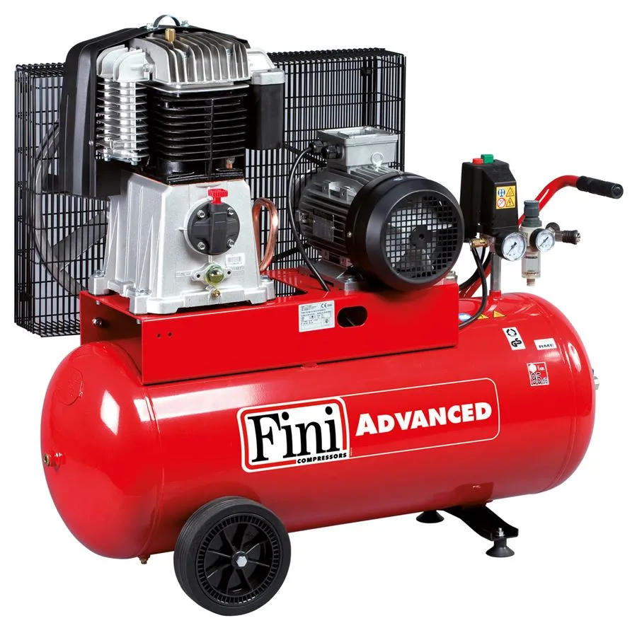 FINI Kolbenkompressor BK 119-100-5,5-A.P. fahrbar 4 kW 100l Kesselvolumen 400V