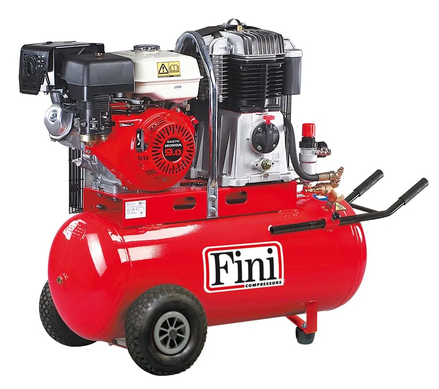 FINI Kolbenkompressor Warrior BK 119-100-9S-A.P. HONDA fahrbar 14 bar 6,6 kW