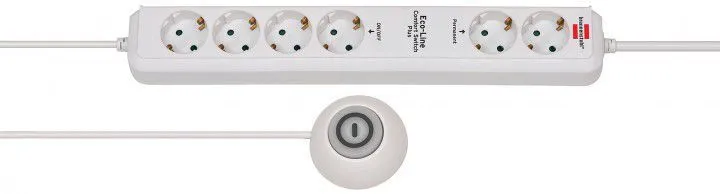 Brennenstuhl Eco-Line Comfort Switch Plus EL CSP 24 Steckdosenleiste 6-fach