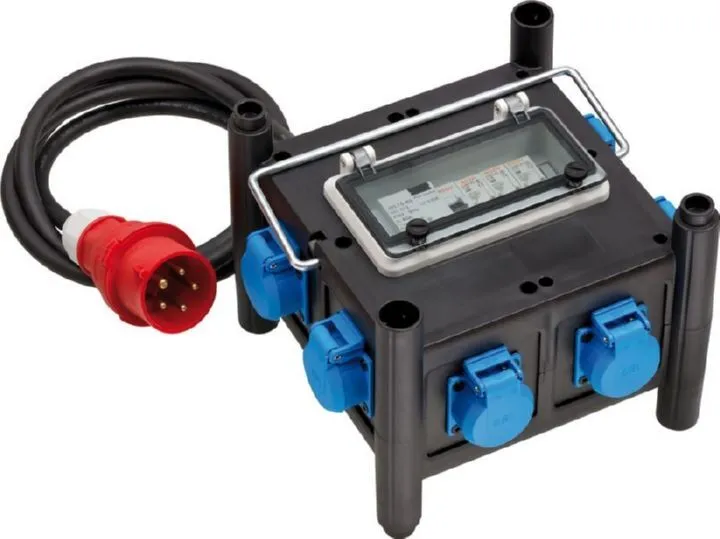 Brennenstuhl Gummi Stromverteiler mit zertifiziertem Sicherungsautomaten