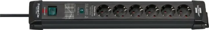 Brennenstuhl Premium Line Steckdosenleiste 6 fach mit Überspannungsschutz
