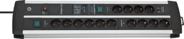 Brennenstuhl Premium Protect Line Steckdosenleiste 14 fach mit Überspannungsschutz und USB