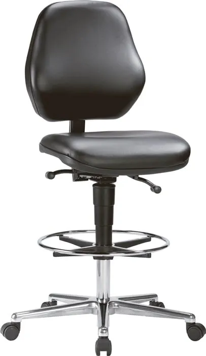 Arbeitsdrehstuhl Basic Kontaktrückenlehne Kunstlederpolster schwarz