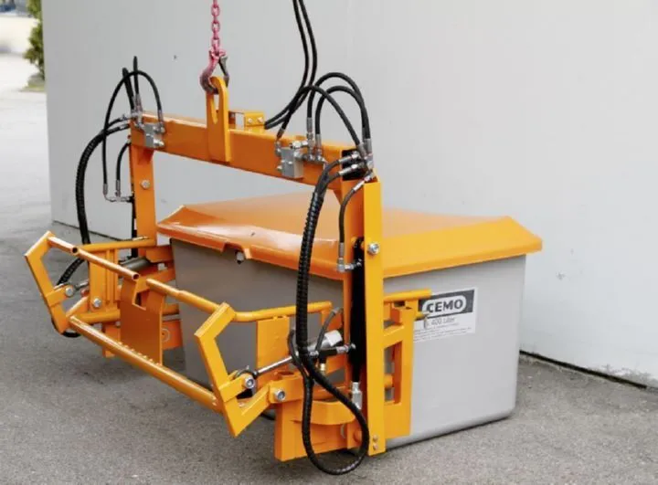 Cemo Ladebügel für Streugutbehälter hydraulisch kippbar für Streugutbox 400 L