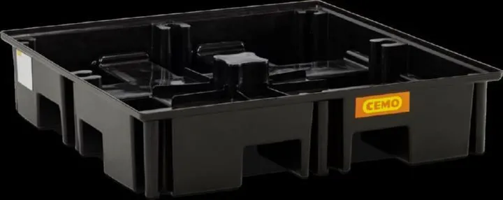 Cemo PE-Palettenauffangwanne 220/4 Auffangvolumen 220 Liter 123 x 123 x 26 cm