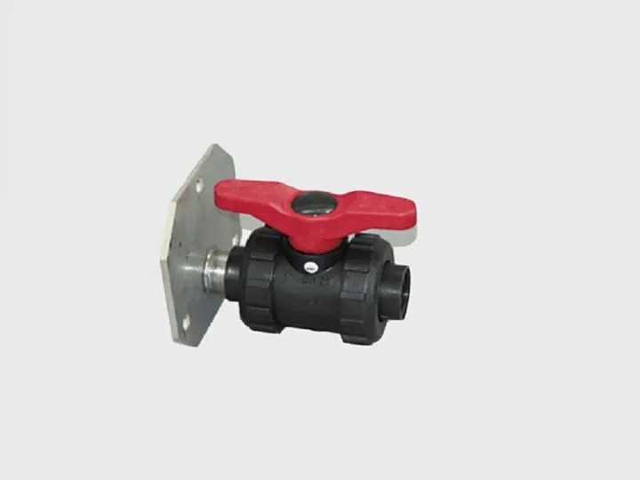 Cemo PP Kugelhahnen R 1 Zoll mit Edelstahlflansch 75 mm