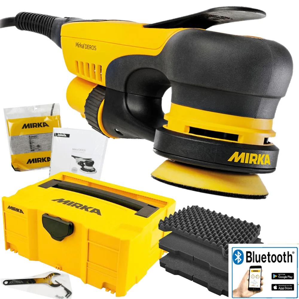 MIRKA DEROS Elektro Exzenterschleifer 350CV 77mm 5mm Hub im Systainer