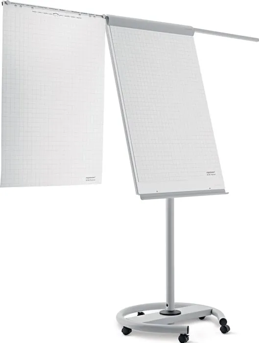 Flipchart Schreibfläche B680xH970mm weiß/grau fahrbar MAGNETOPLAN