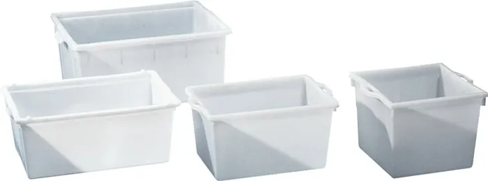 Kunststoffbehälter eck.80l PE natur L770xB500xH310mm konische Form GRAF