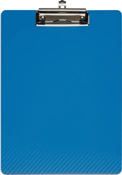 Klemmbrett PP Bügelklemme m.Griffmulde DIN A4 blau VE: 12St.