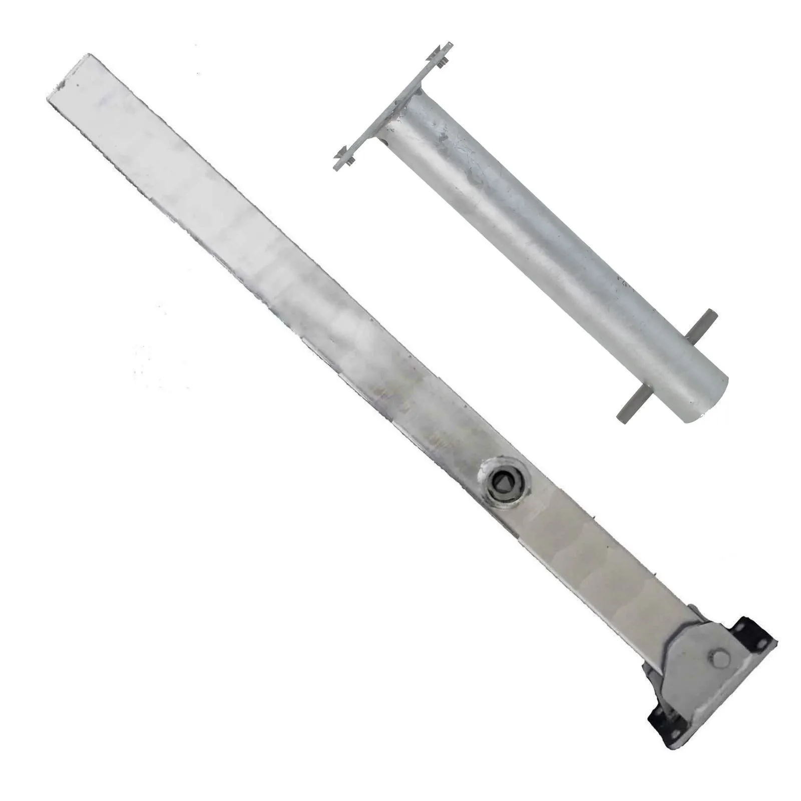 Absperrpfosten mit oder ohne Bodenhülse, 70 x 70 mm, umlegbar, verzinkt