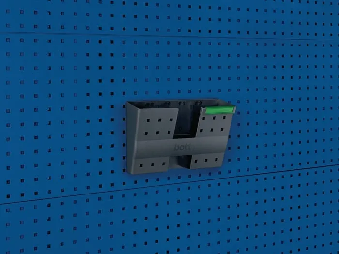 Dokumentenhalter DIN A4 quer Ku.B340xT100xH213mm f.Lochplatten 5St./Btl.BOTT