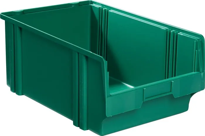 Sichtlagerkasten LK L500/450xB300xH200mm PS grün LA-KA-PE VE: 8St.