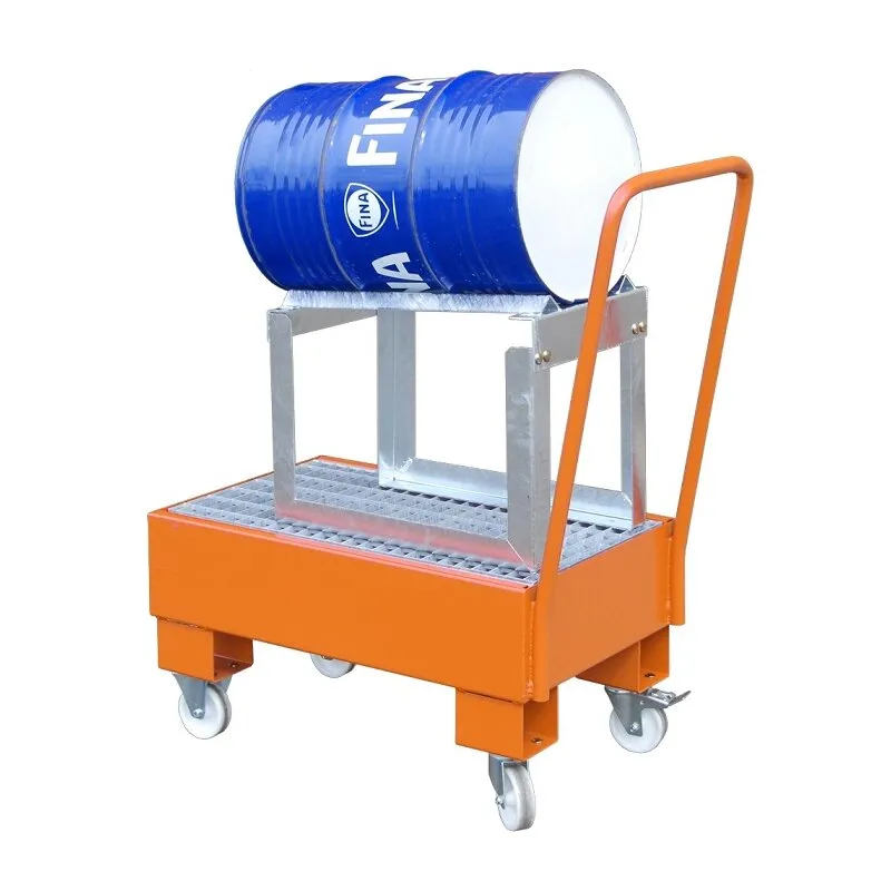 Fahrbare Auffangwanne zur Lagerung von max. 1 60-l Fässer