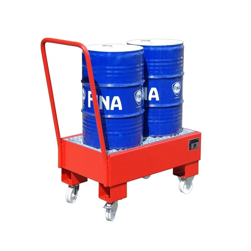 Fahrbare Auffangwanne zur Lagerung von max. 2 60-l Fässer
