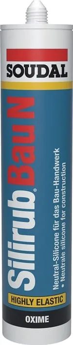 Silikondichtstoff Silirub Bau N schwarz 300 ml Kartusche SOUDAL VE: 15St.