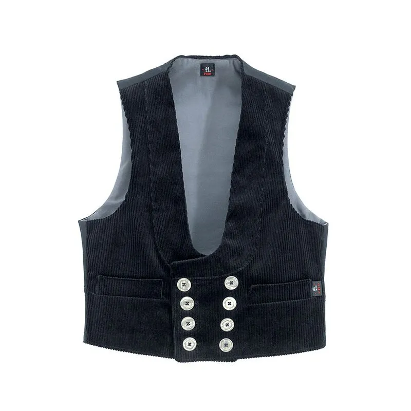 FHB Zunftweste Heiner 50016 Trenkercord schwarz Gr.52