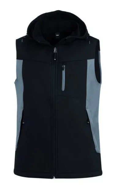 FHB JUSTUS Softshellweste Arbeitsweste grau schwarz Größe 3XL