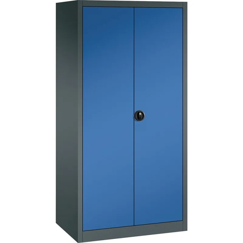 Flügeltürenschrank FORUM 4 Böden, 110kgTraglast H1950xB1200xT400mm RAL 7016/5010