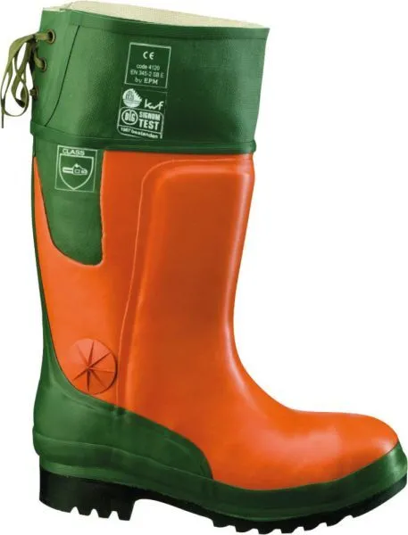 Craftland Forst Gummistiefel Ulme orange grün Größe 45